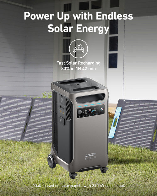 Anker SOLIX F3800 Solar Generator + Solar Panel For Anker SOLIX F3800 Solar Generator | Choose 400W or 800W Anker Solar Panels