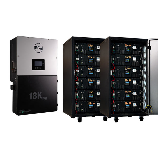 ⚡ Sistema Híbrido EG4 18kPV + 61.44kWh en Baterías EG4 LL-S de Litio LFP