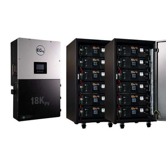 ⚡ Sistema Híbrido EG4 18kPV + 61.44kWh en Baterías EG4 LL-S de Litio LFP