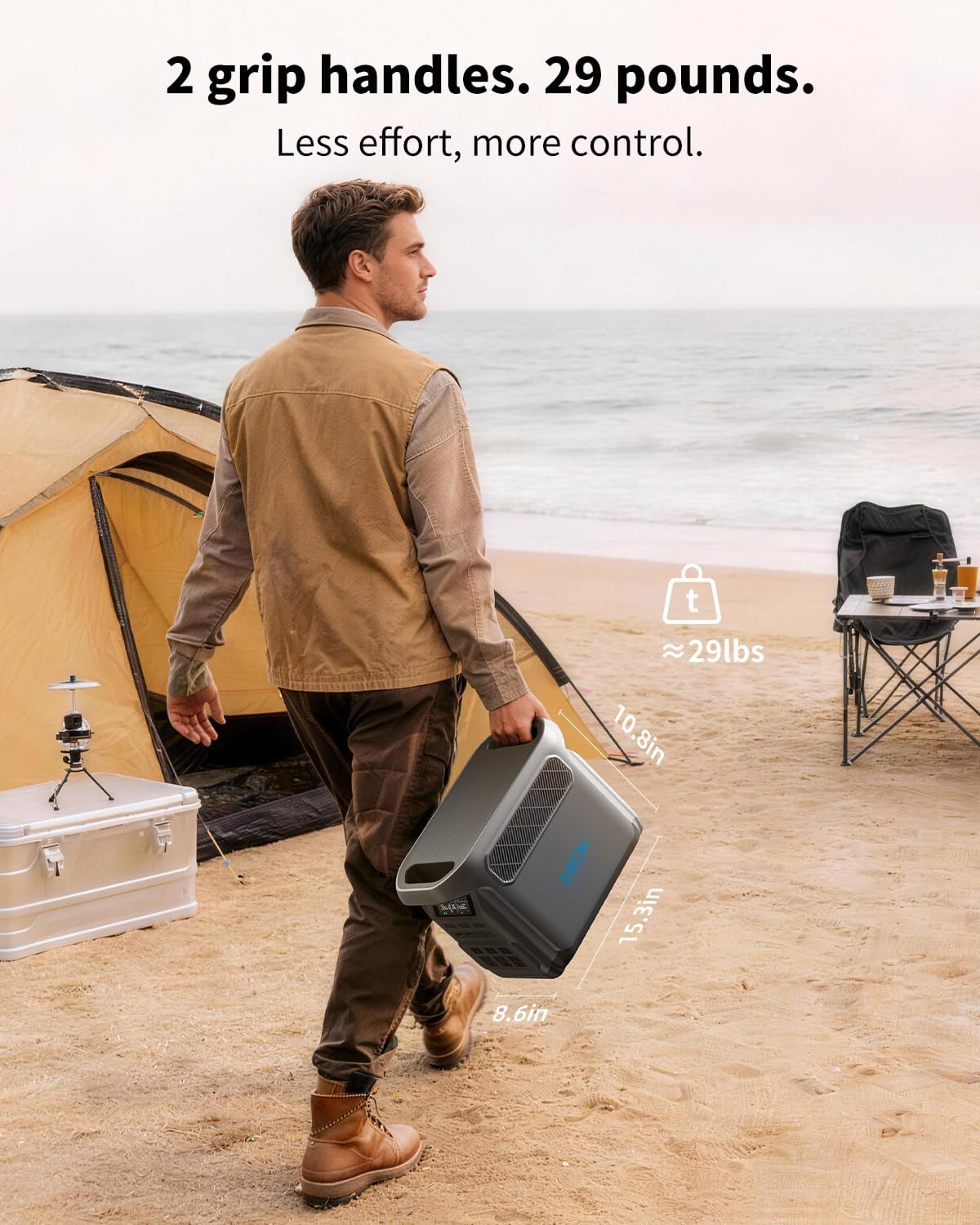 1024Wh ABOK Ark1800 Portable Power Station with 400W Solar Panels, LiFePO4 Battery, 1800W AC Output, UPS, Solar Generator Max.2000W Input(AC+PV), Expandable to 5120Wh, 13 Outlets for Outdoor&Camping