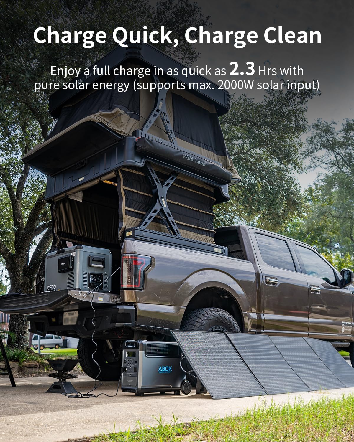 3840Wh ABOK Ark3600 Solar Generator Kit with 400W Solar Panels, 2000W Max Solar Input Electric 3600W Power Station for Garage, Home, Off-Grid Living, Camping, RVs, Outdoor Adventures, Power Outages