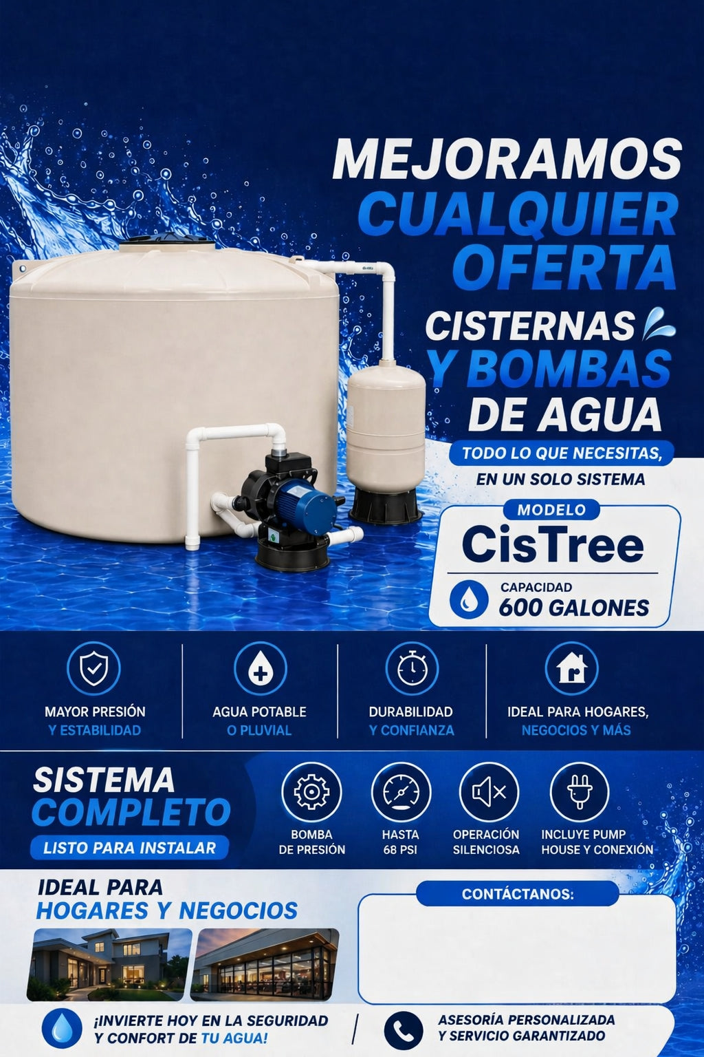 Estación de Generación y Respaldo de Energía de 16.1 kW con Sistema de Almacenamiento y Filtración de Agua Avanzado™