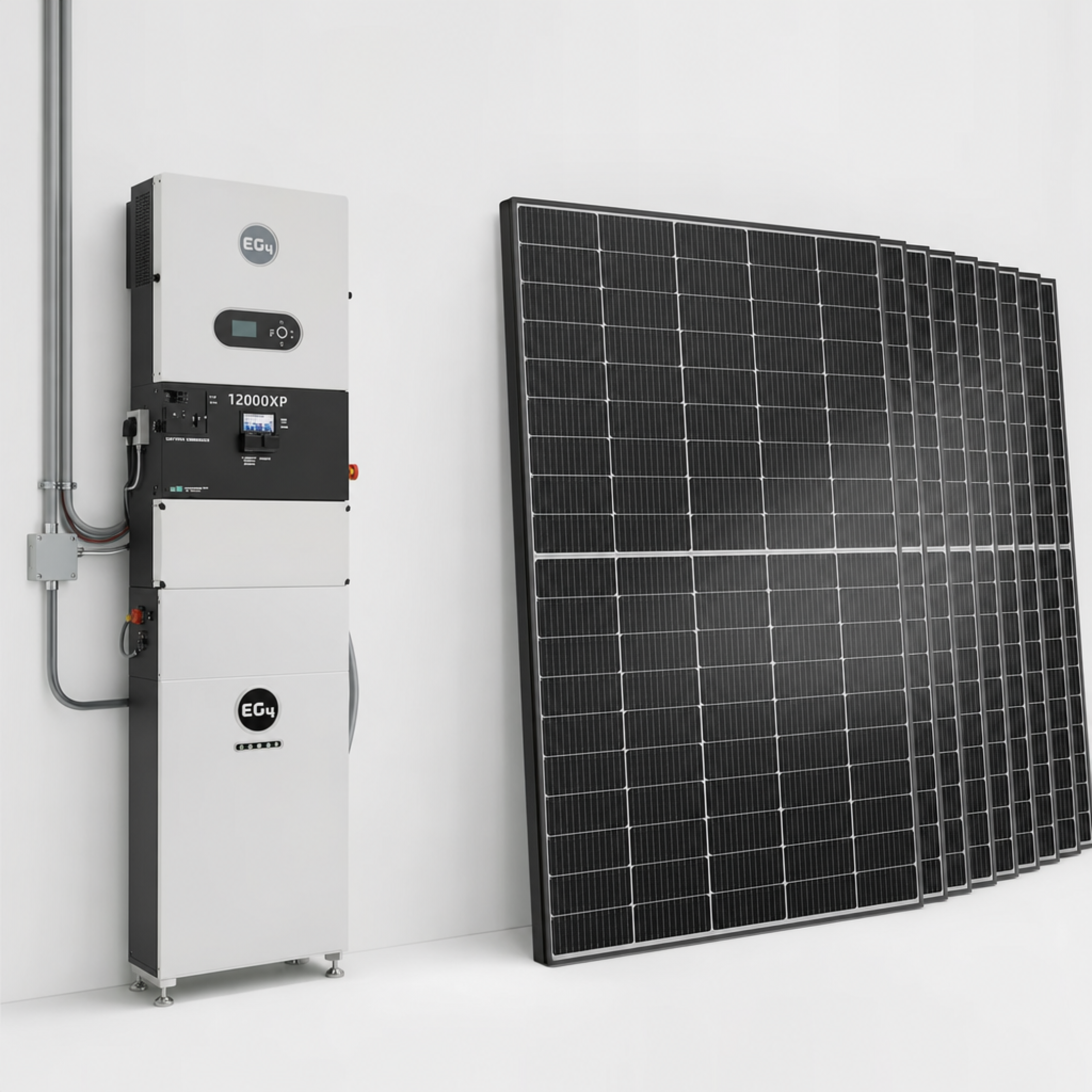 Sistema Solar EG4 12kW Off-Grid / Autoconsumo +  (15) PV 440W (6,600W) + Batería EG4 16kWh LiFePO4