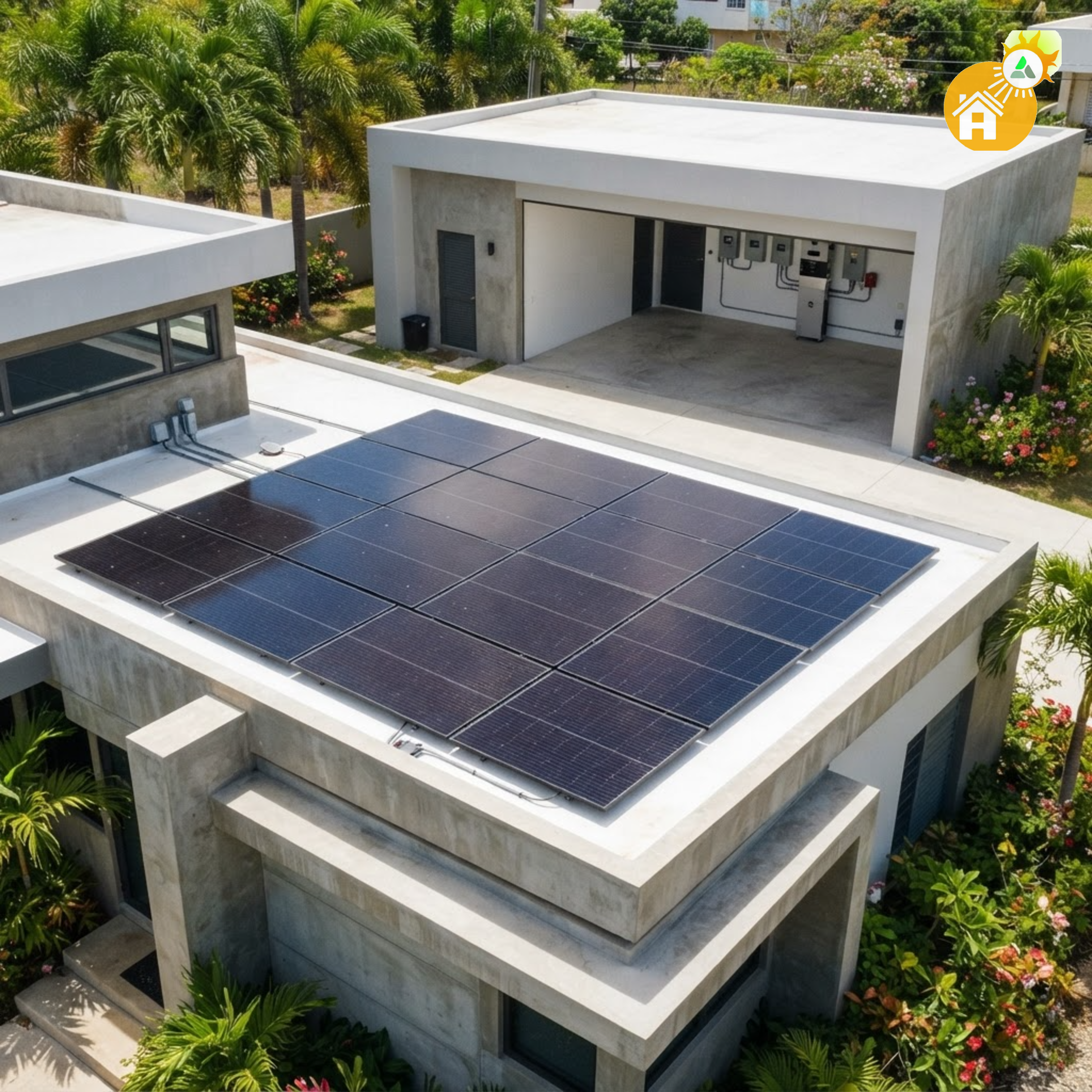 Sistema Solar EG4 12kW Off-Grid / Autoconsumo +  (15) PV 440W (6,600W) + Batería EG4 16kWh LiFePO4 8