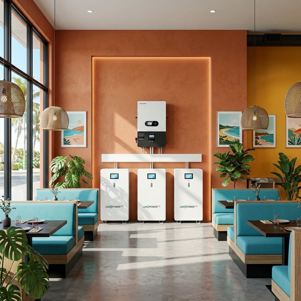 Sistema Solar GPTS TITAN 48™ LUXPOWER Off-Grid 12kW con 48.23kWh de Almacenamiento + 16kWh 36 PV 445W